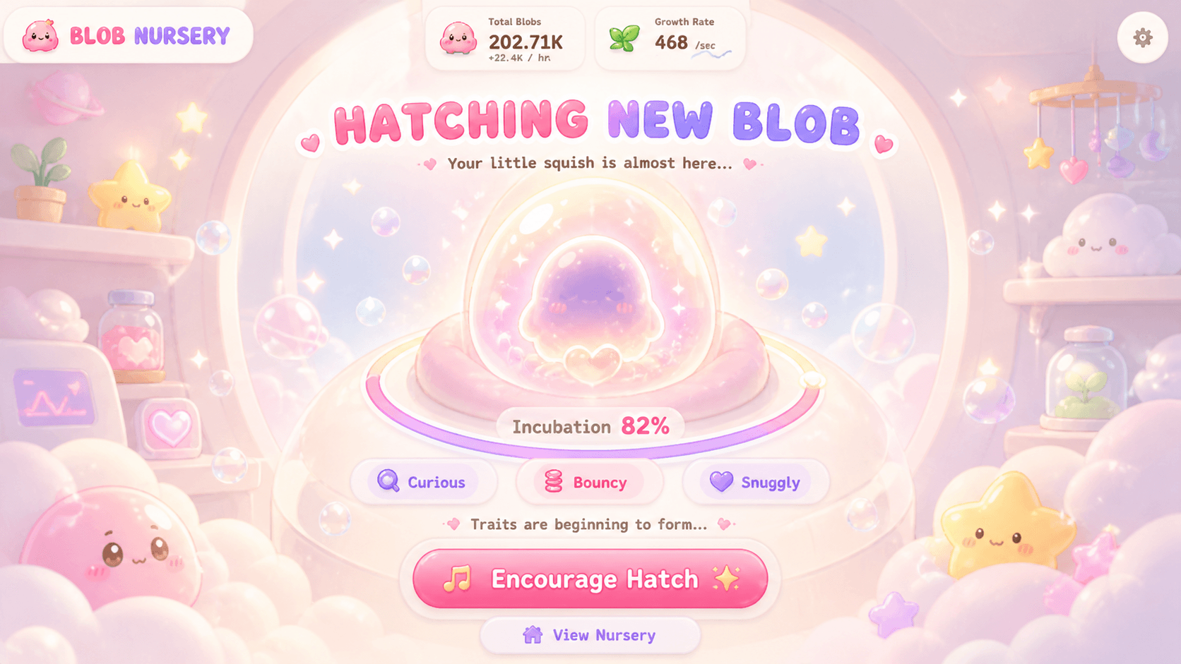 Hatch & encourage new blobs screenshot